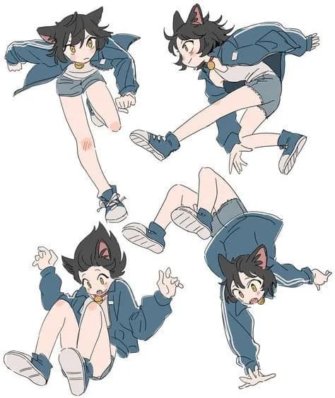 立ち絵と基本ポーズの参考例